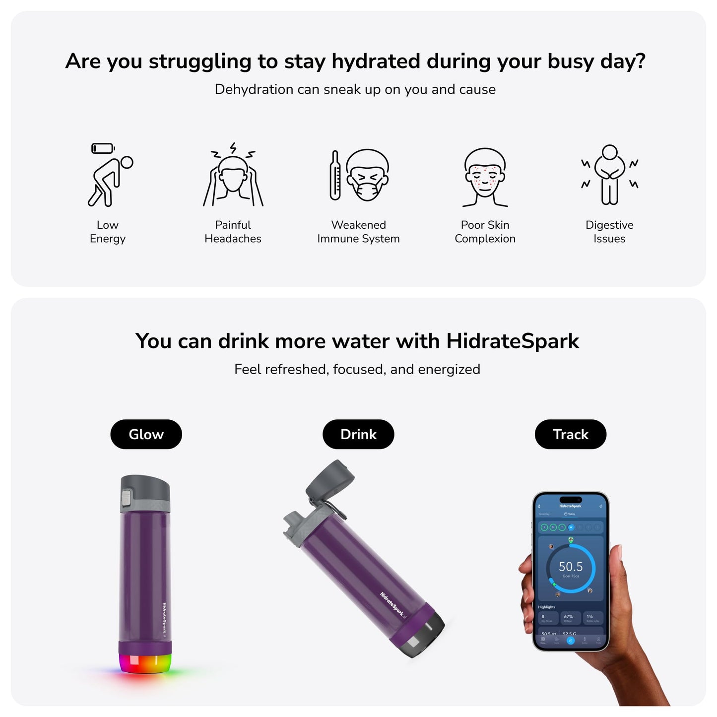 Hidrate Spark Pro Bouteille d'eau intelligente